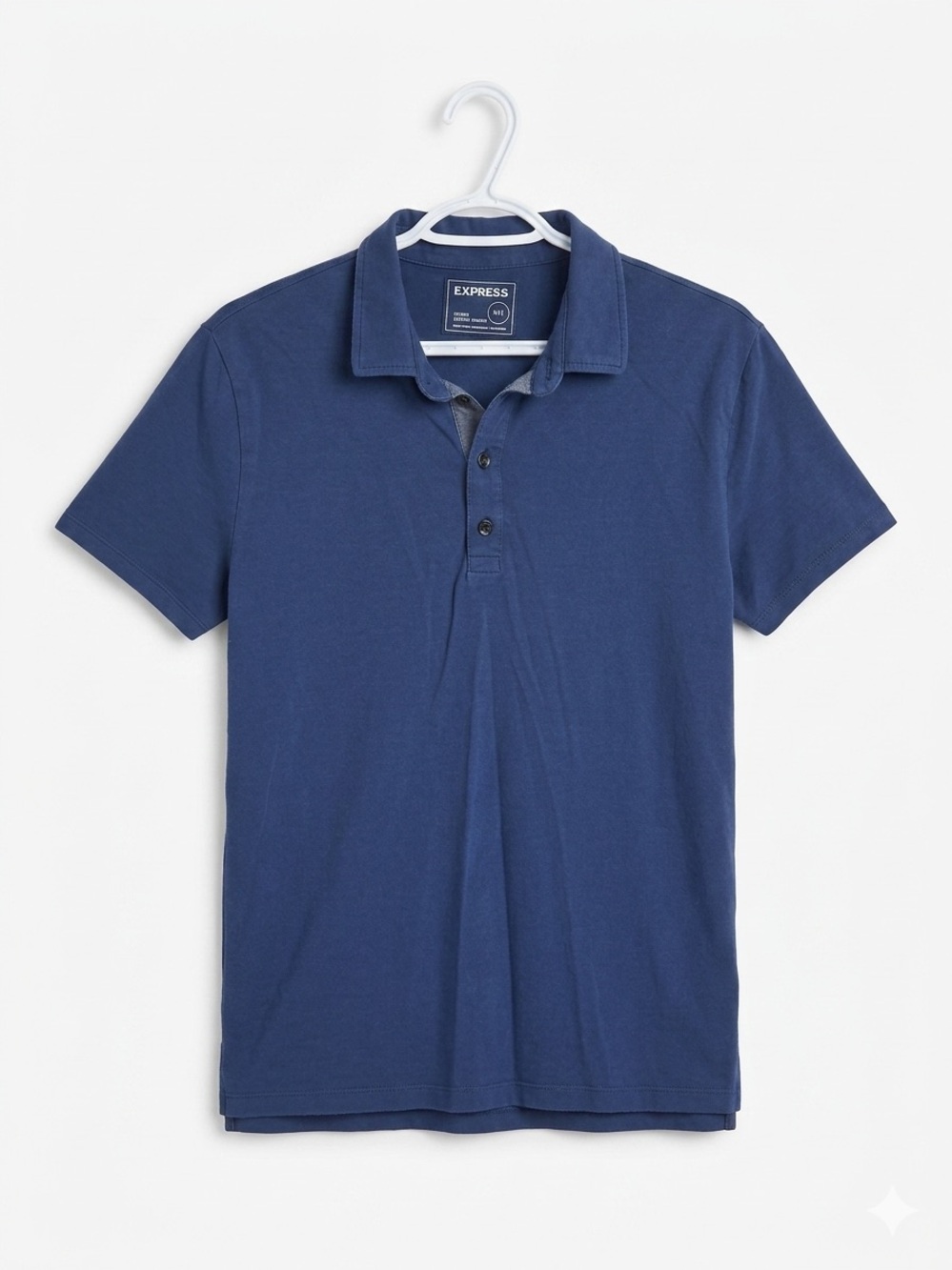 Express Men’s Blue Short-Sleeve Polo